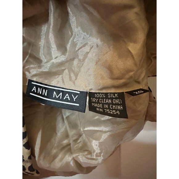 Pretty Ann May Leopard Print Sleeveless Blouse size XS 100% Silk - Picture 8 of 9